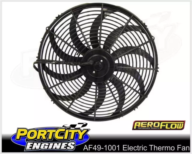 Aeroflow Electric Cooling Thermo Fan 12” Curved Blade Reversible AF49-1001