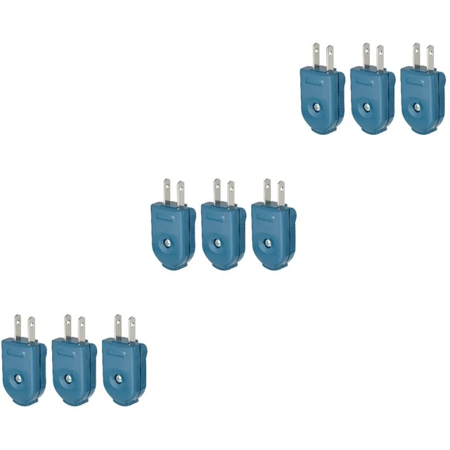 9 Pcs Mâle Connecteur Plug Remplacement Électrique Plug