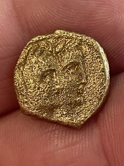 Ancient Electrum Gold Greek Coin Of Cornucopia Low Carat 2.8Grams 22Mm