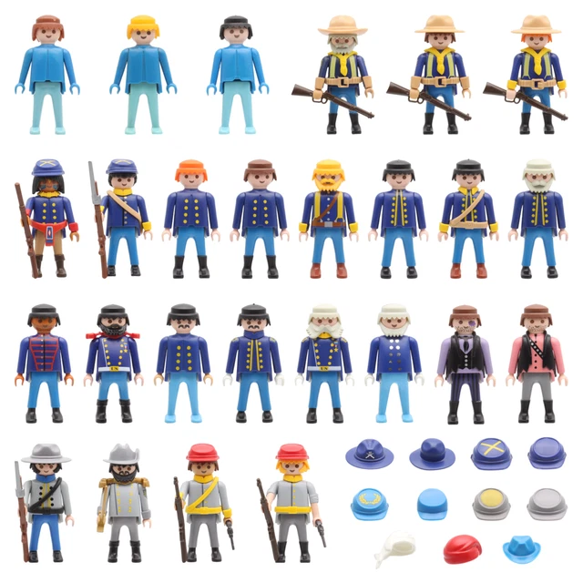 5 X SÜDSTAATLER BEIGE GRAU BUTTERNUT Playmobil > Nordstaatler ACW CSA Custom RAR