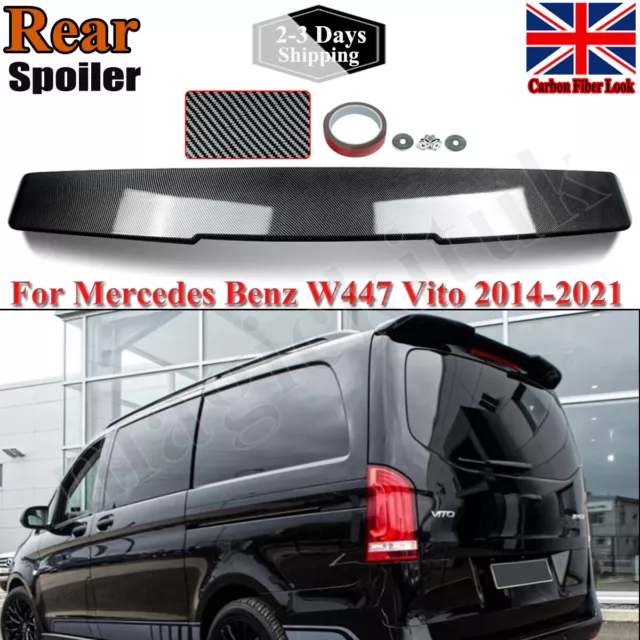 MERCEDES-BENZ VITO V-CLASS W447 Mk3 Rear Roof Top Spoiler Gloss Black 2014+  £79.99 - PicClick UK