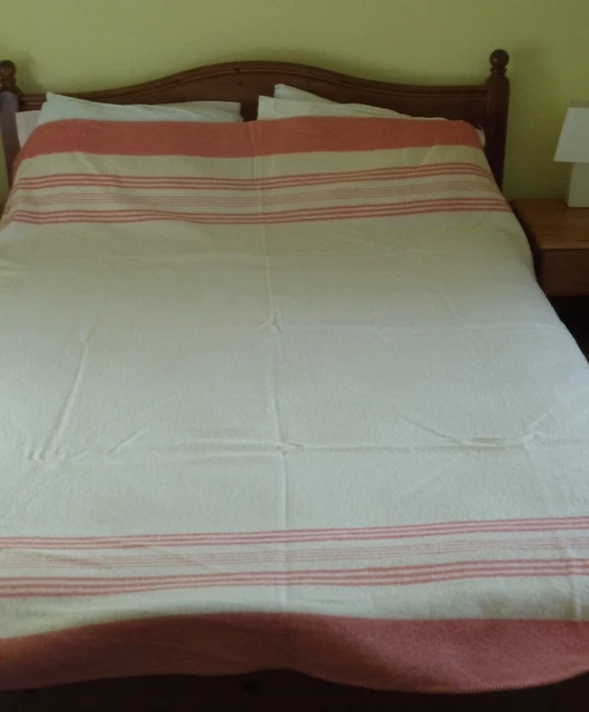 Vintage Scottish Woollen Blanket Or Throw By Laidlaws. Large.