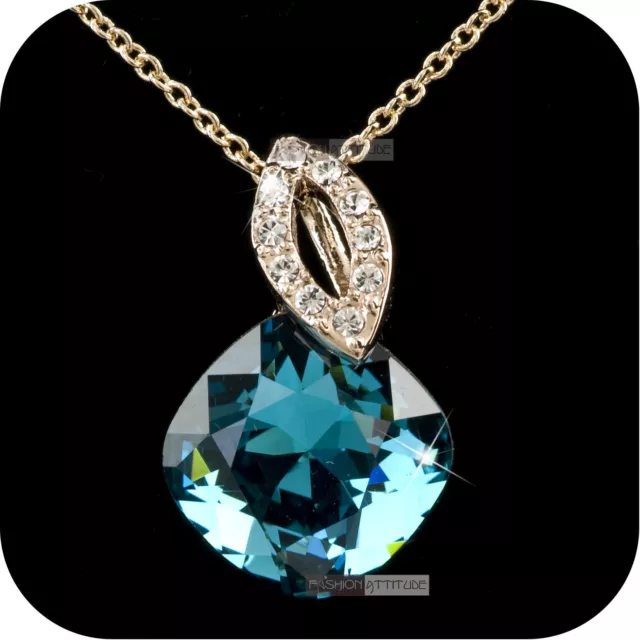 18k rose gold gp made with SWAROVSKI crystal pendant fashion necklace sparkling