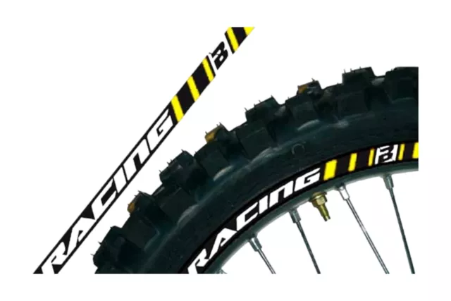 Felgenaufkleber Felgenrandaufkleber BlackBird Racing gelb