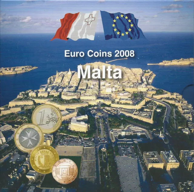 1x Coffret BU (8 pièces) série Malte 2008  (neuf)
