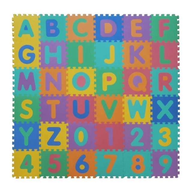 Tappeto puzzle in EVA - tappeto da gioco per bambini LETTERE & NUMERI (86 pezzi)