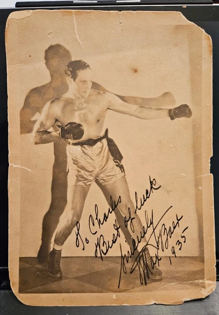 Max Baer signed autographed vintage 1935 5"x7" cardstock photo Max Baer signed autographed vintage 1935 5"x7" cardstock photo