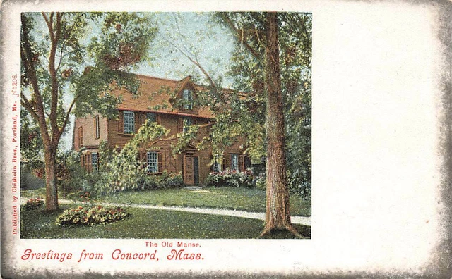 c1905 Greetings From Concord MA Unposted The Old Manse P34