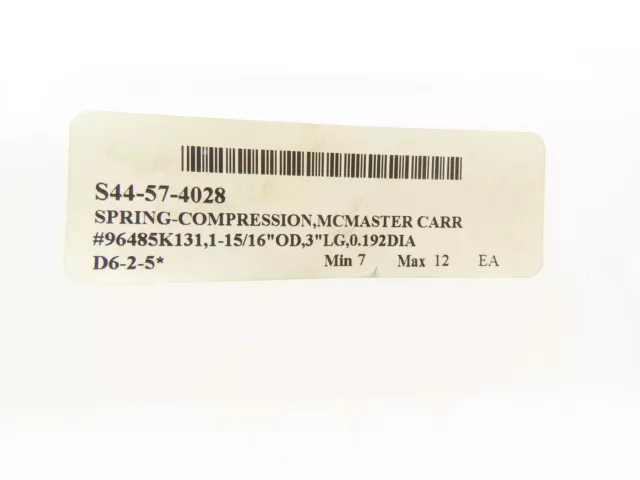 96485K131 Mini Sprint Brake Return Spring 1.56"x1.95"x 3"  Lot of 3 2