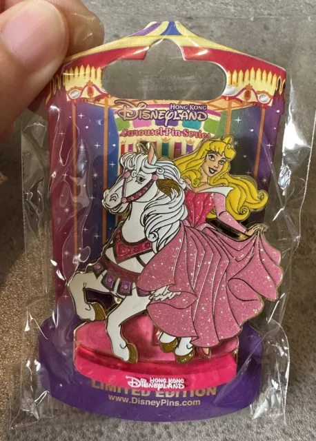 Disney Pins HKDL Hong Kong Carousel Series Sleeping Beauty Aurora Pin LE300 HTF