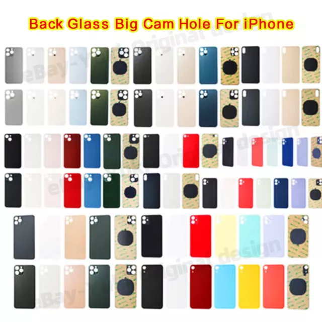 Best Back Glass Big Cam Hole iPhone 14 Pro Max SE2 X XR XS Max 11 12 13 Mini Lot