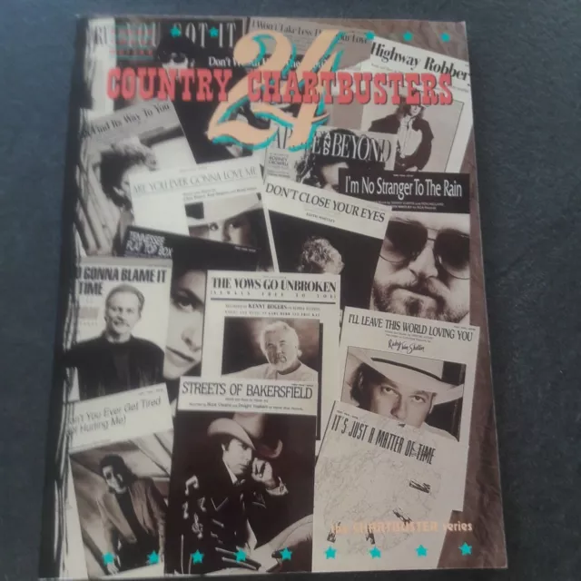 24 Country Chartbusters. Sheet music Book. For piano/vocal/guitar.