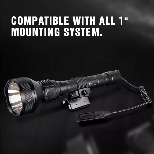 TrustFire T70 LED Caza Antorcha Linterna Interruptor Dual Luz De Rifle Para Caza 2