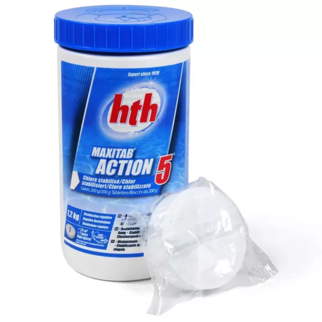 Chlore multifonction hth® MAXITAB Action 5 galets 200g