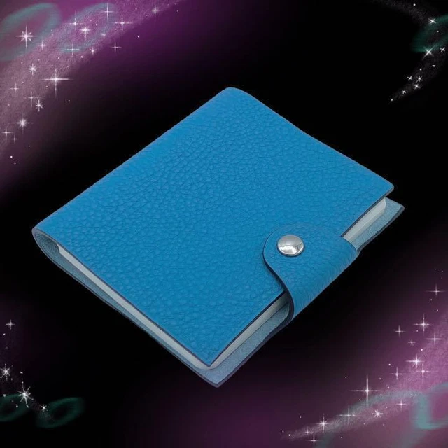 Hermes notebook cover Ulysse mini I engraved blue 11.5×10cm Used Japan