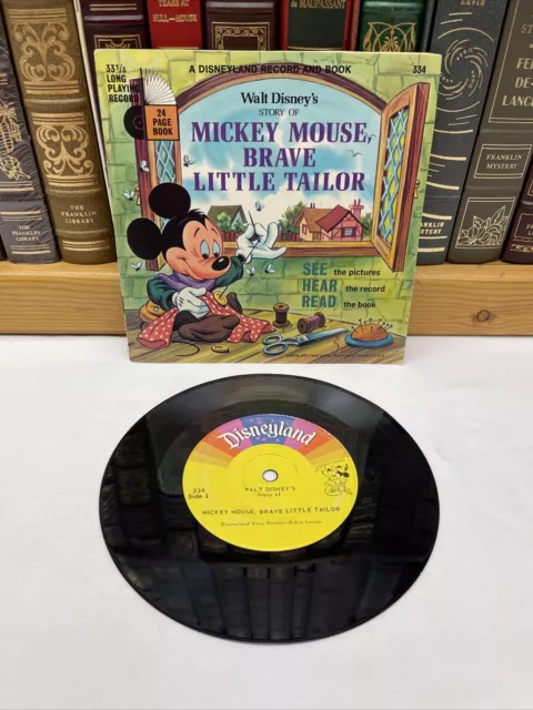 1968 ~ Walt Disney's Mickey Mouse Brave Little Tailor ~ 7" 33RPM + Book See/Hear