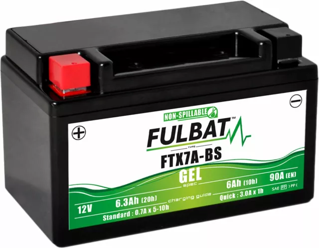 Bateria Moto Fulbat Gel FTX7A-BS | BTX7A-BS | YTX7A-BS instalar y arrancar