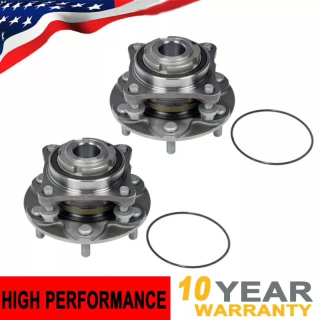 2WD Pair Front Wheel Bearing Hub for 2005 - 2015 Toyota 4Runner Tacoma PreRunner