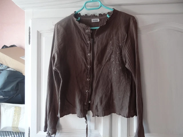 Jupe Femme Adele Joris En Viscose, Coton Et Lin – Rose Brodé, Taille 38 !