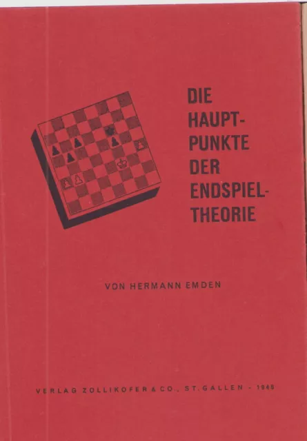 Hermann Emden 1945 Endgame Theory Echecs Chess