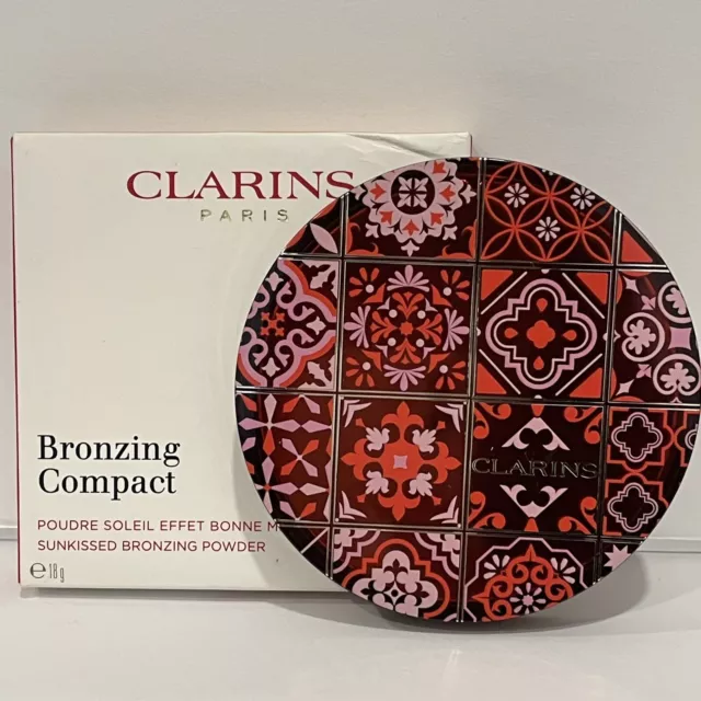 Clarins Bronzing Compact Sunkissed Powder NEW In Box 0.6 Oz Limited Edition