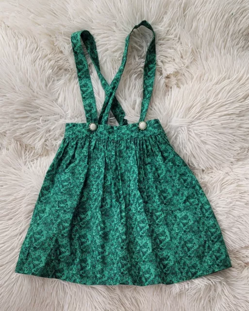 Hand Made Girls Suspenders/ Skirt