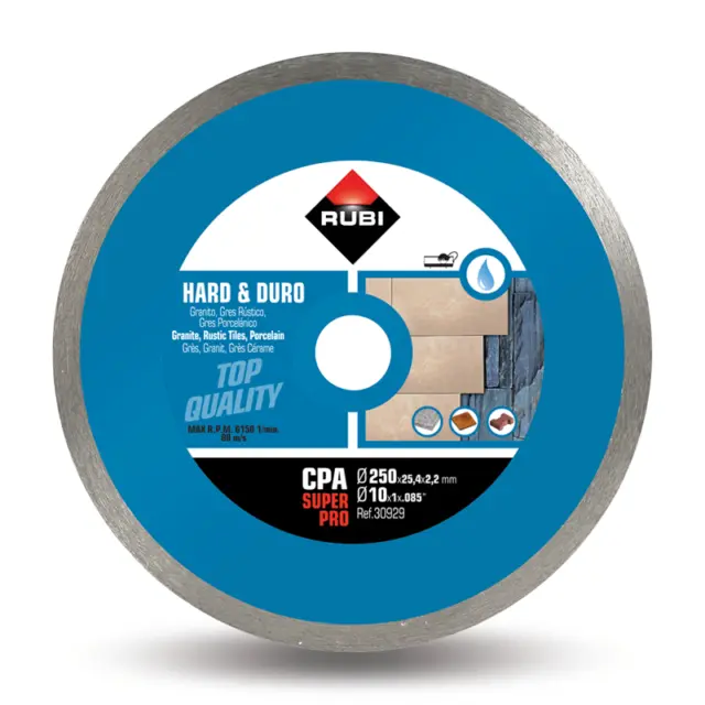 Rubi CPA SuperPro Diamond Wet Cutting Blade Hard Materials & Glass ref:30929