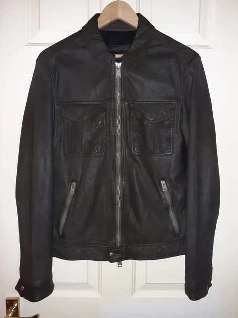 ALL SAINTS LEATHER jacket GARTER size SMALL 85.00 PicClick UK