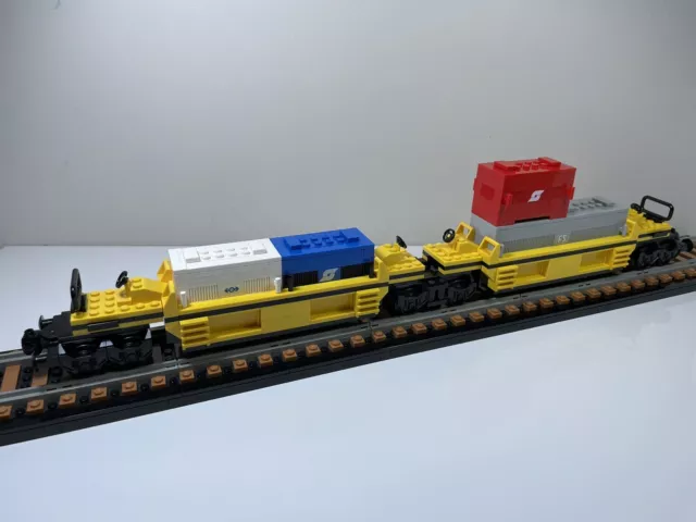 LEGO Set 10170 TTX Intermodal Double-Stack Car Trains 9V 2005 INCOMPLETE