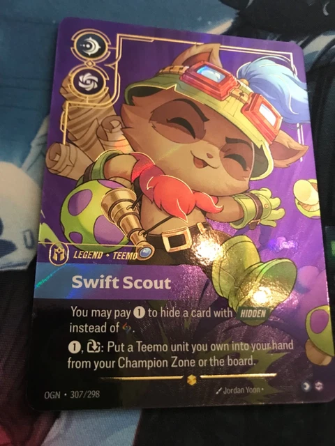RIFTBOUND TEEMO - Swift Scout (Overnumbered) Showcase 307/298 Legend NM ...