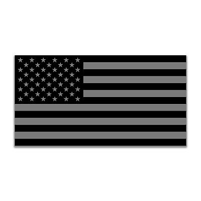 Classic Gray Subdued American USA Flag Sticker Decal Vinyl Car Truck Military