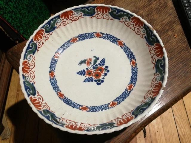 Ancien plat faïence de Delft Oud Delft 17eme