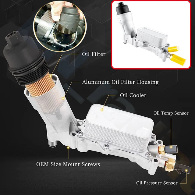 ALUMINUM ENGINE OIL Filter Housing Fit 201116 Dodge Jeep Chrysler Ram