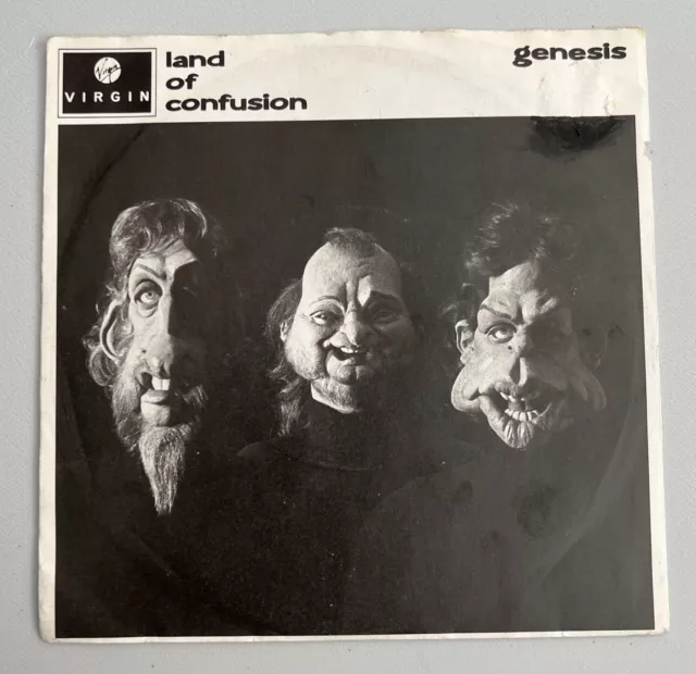 GENESIS Land Of Confusion 7" 45rpm RARE 1986 GERMAN Picture Sleeve VG+/EX