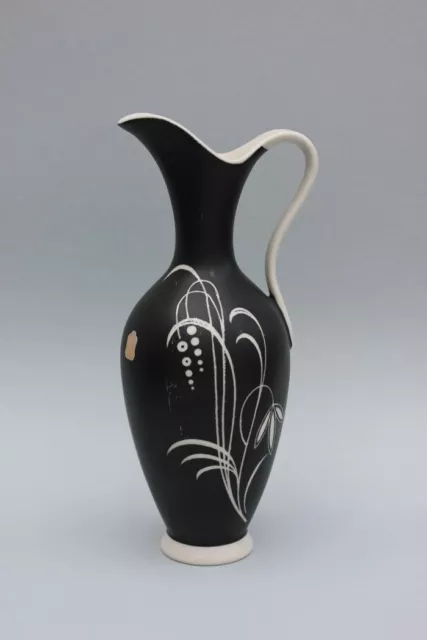 Kleine Porzellan Henkelvase mit Gräsern, Waldershof Bavaria, 1950er Jahre