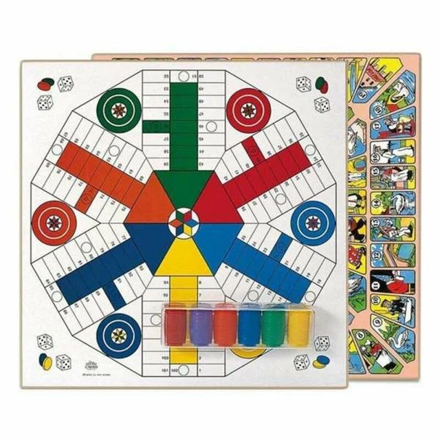 Cayro Tabellone In Legno Parcheesi E Gioco Dell'Oca - 40x40 Cm - Design Classico, Gioco Da Tavolo Tradizionale Per Famiglia - 2