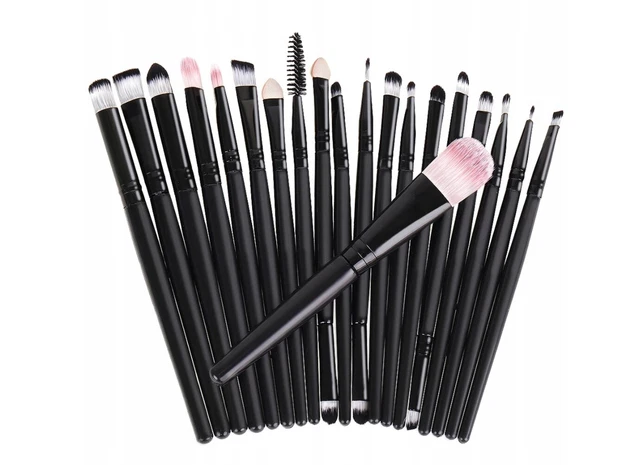 SET PENNELLO TRUCCO 20 PEZZI pennelli truccare viso cipria mascara make up