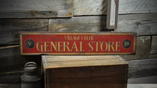Custom General Store Sign - Rustic Hand Made Vintage Wooden Sign