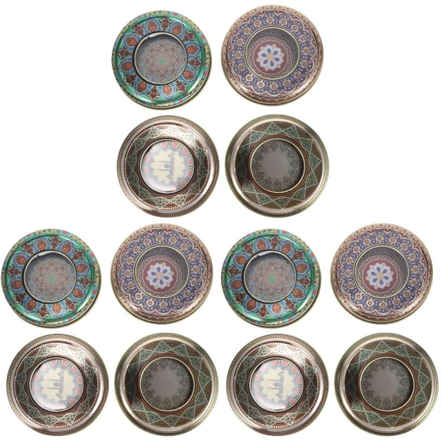 Scatola di lamiera zafferano mini contenitore grandi candele imballaggio ferro