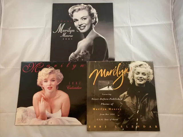 Lot Of 3 Marilyn Monroe Calendars 2001 & 2002 (x2)