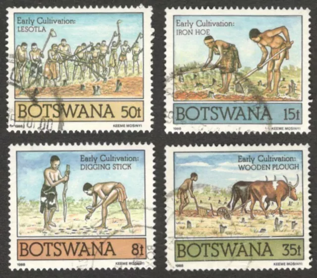 AOP) Botswana #424-27 1987 Farming set of 4 used