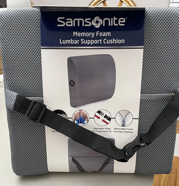 Samsonite Lumbar Support Cushion *Memory Foam* Ventilated Mesh Automotive Use 2