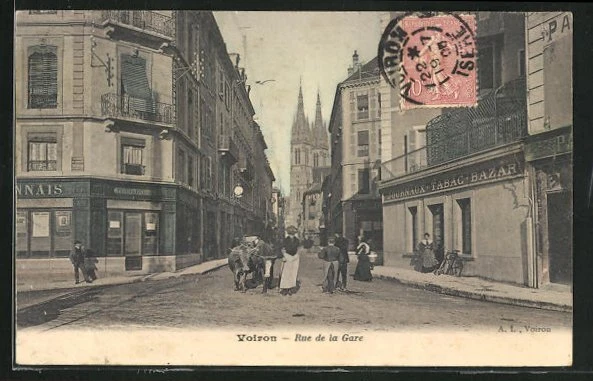 CPA Voiron, Rue de la Gare 1905