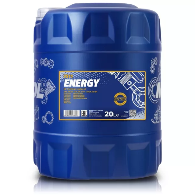 Mannol 20 L Liter Energy 5W-30 Motor-Öl Motorenöl