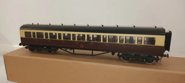 O gauge 7mm KITBUILT 3rd Class Corridor Coach GWR Brown Cream FINESCALE