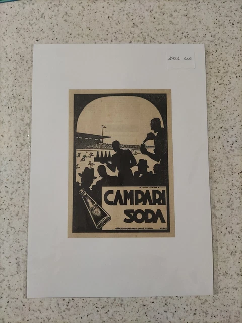 Stampa Originale Anni 50 Pubblicità CAMPARI 20x30 Cm Passione campari