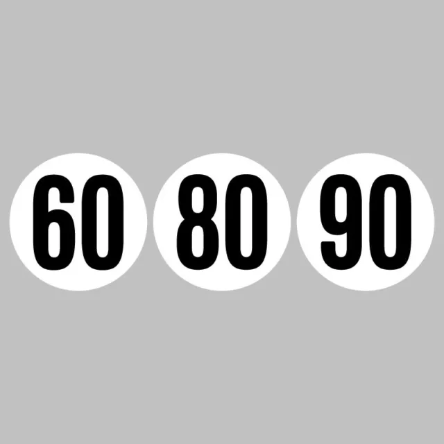 Kit 3 disques limitation de vitesse  60-80-90