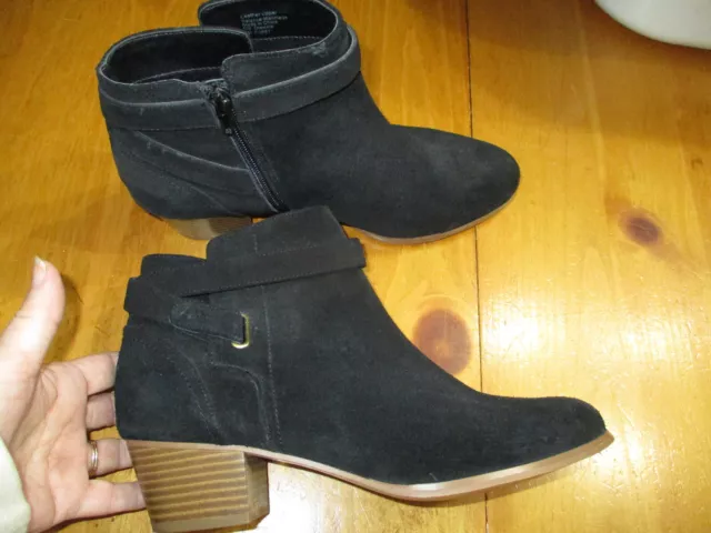 New No Box GIANI BERNINI Oleesia Memory Foam Ankle Suede Boots, Size 9,Black