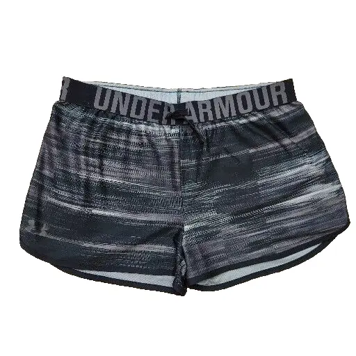Under Armour Gym Shorts Athletic Workout Size Youth XL, Gray/Black Heat Gear