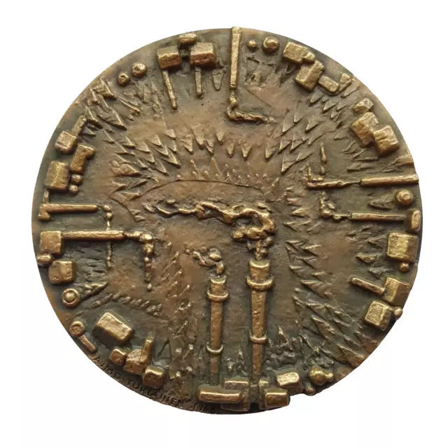 Finland - A. Tukiainen1963 Bronze Art Medal "Finncell 1918-1968"   72 mm, 224 gr